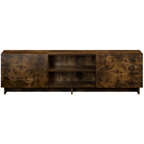  TV stalak 140 x 34,5 x 40 cm Dimljeni hrast Konstruirano drvo Slike
