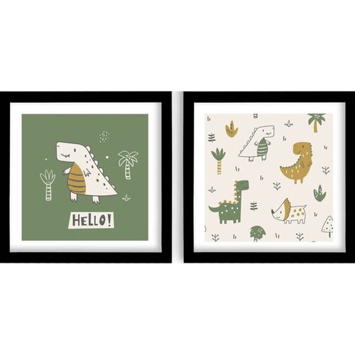 Wallity Otroške slike v kompletu 2 ks 33x33 cm Hello – Wallity Cene