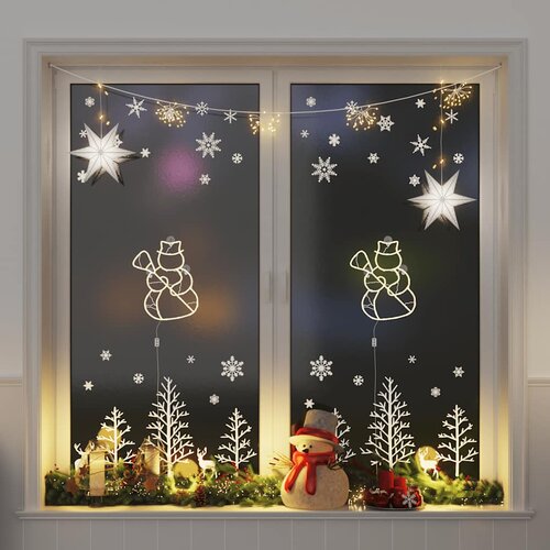 vidaXL Božična luč Snežak Silhueta 2 kosa 35 LEDs toplo bela Cene