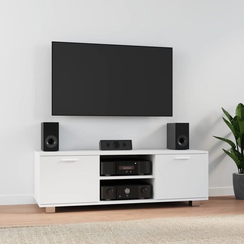 TV ormarić bijeli 120 x 40,5 x 35 cm od konstruiranog drva Cijene