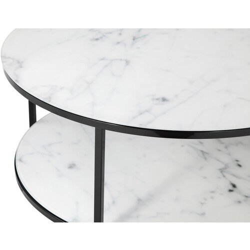 Livetastic Klubska Miza Marble, Bela, Črna Slike