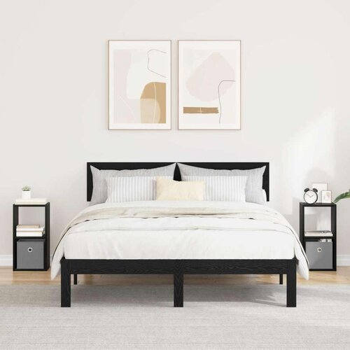  Nočna omarica 2 pcs Črna Orehovina 25,5 x 22 x 49,5 cm, (5000233668) Cene