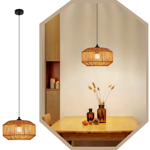 Nettlife Viseča jedilna miza vintage 1 žarnica konopljino vrv dizajn E27 luč za jedilnico, (22123050) Cene