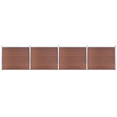  Set panela za ogradu WPC 699 x 146 cm smeđi Cijene