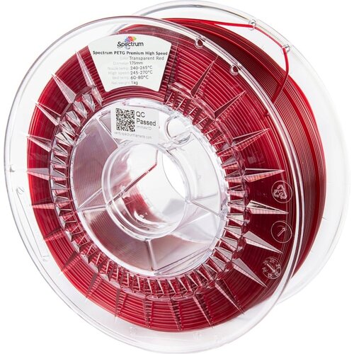 Spectrum PETG Premium High Speed Transparent Red - 1,75 mm / 1000 g Slike