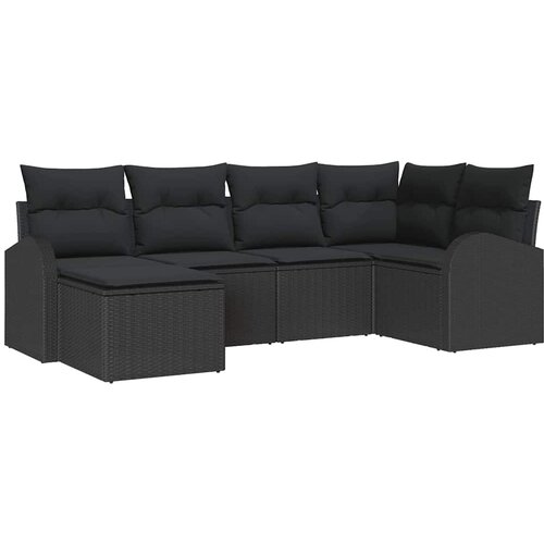  Set sofe 6 kom. Crna poliratan 234 x 124 x 85 cm Slike