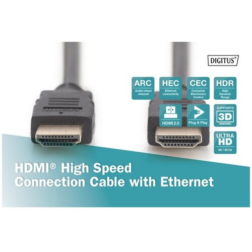Digitus Kabl HDMI na HDMI 4K 1m crni Cene