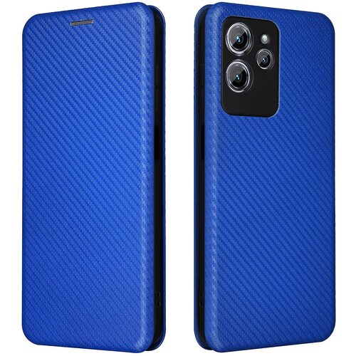 INORCO Za Oukitel C32 PU usnjena preklopna torbica z držalom za kartice, stojalo s teksturo iz ogljikovih vlaken, magnetni ovitek za telefon, (22037161) Slike