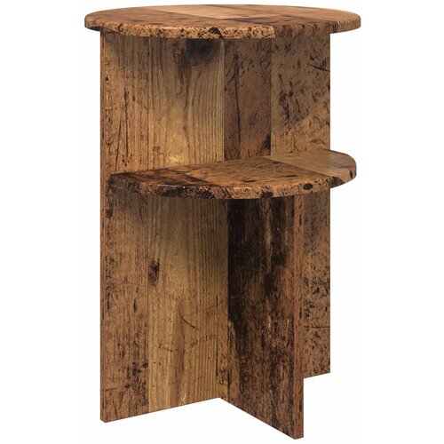 VidaXL Bocni stol Staro drvo &amp;Oslash; 39 5 x 55 cm Konstruirano drvo - Staro drvo Slike