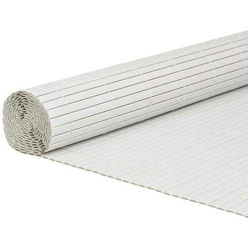 VidaXL Vrtna ograda dvostrana bijela 1 8x3 m PVC - Bijela 180 x 300 cm 1 Slike