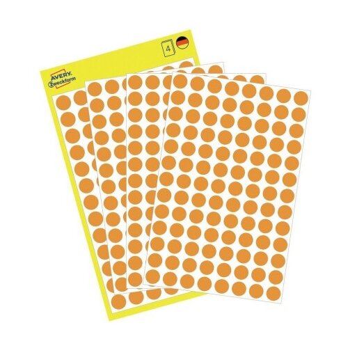 Avery Zweckform Etikete zweckform okrogle fi-8 - 3178-oranžne neon, (21290260) Cene