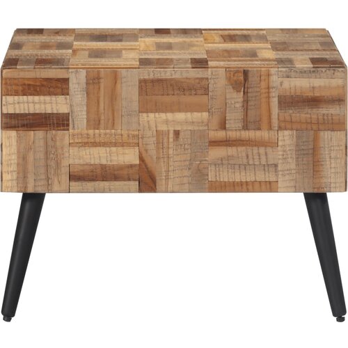  Stolić za kavu sivi 55x55x40 cm od masivne obnovljene tikovine Slike