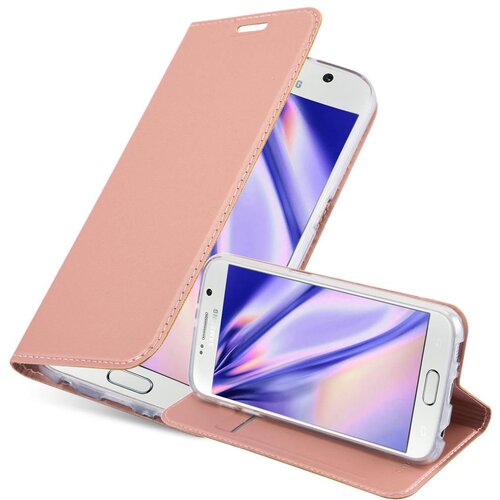 Cadorabo Ohi&scaron;je, združljivo z Samsung Galaxy S6 v klasična rožnata zlata - Za&scaron;čitni ovitek z magnetnim zapiranjem, stoječo funkcijo in režo za kartice, (20558753) Cene