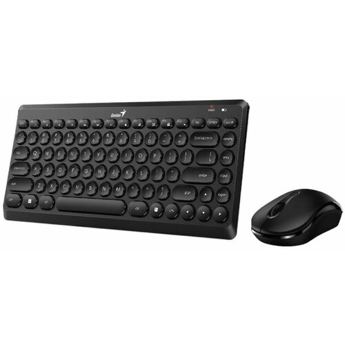 Genius LuxeMate Q8000 Wireless USB US crna tastatura + miš Cene