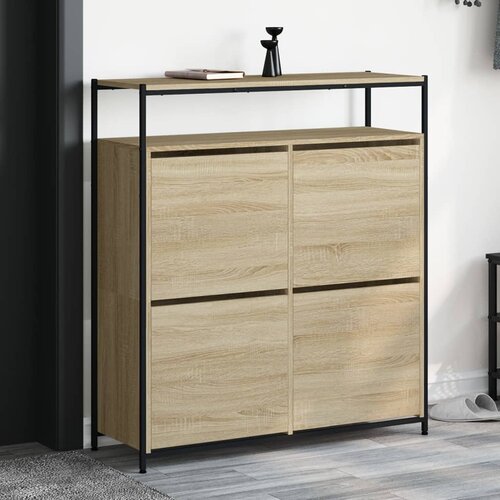 VidaXL Omarica za čevlje s 4 predali sonoma hrast 100x34x112 cm Slike