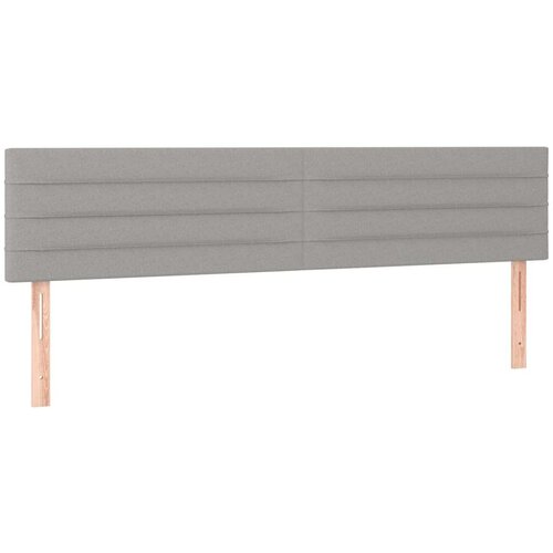  Uzglavlje svjetlosivo 180x5x78/88 cm od tkanine Slike