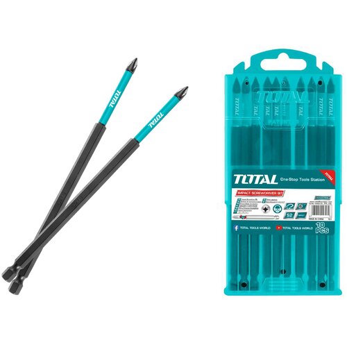 Total 10-delni set udarnih nastavkov za izvijač 250mm /IND (TACIM16PH1103), (21122543) Cene