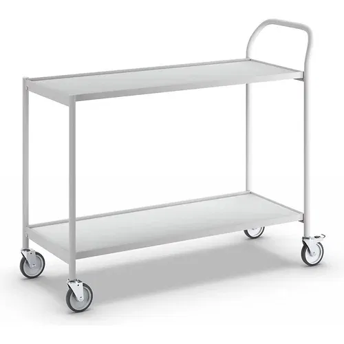 HelgeNyberg Transportni voziček, 2 polici, DxŠ 1000 x 420 mm, sivo/sive barve