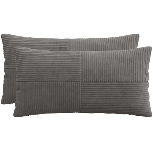  Presvlaka za jastuk 2 pcs ALMELO Tamnosiva 40 x 70 cm Kord Cene