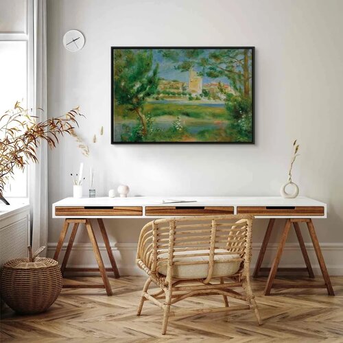  Slika - Pierre-Auguste Renoir &amp;ndash; Villeneuveles-Avignon 90x60 U crnom drvenom okviru Slike