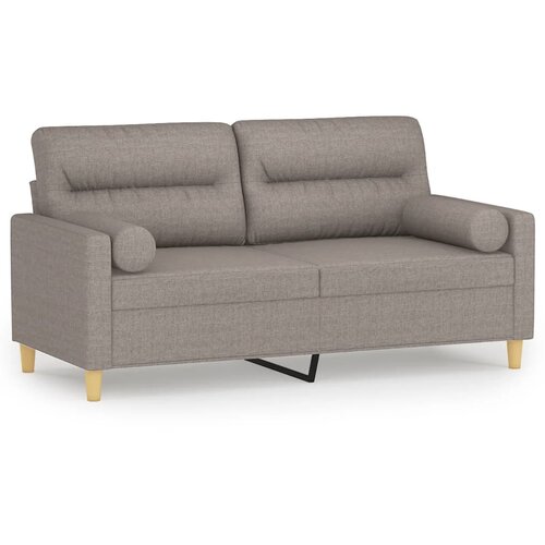 Maison Chic kavč - Sofa - Kanape dvosed z blazinami taupe 140 cm blago, (21727337) Cene