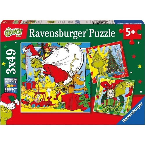Ravensburger Puzzle The Grinch 3 u 1, 3 x 49 dijelova Slike