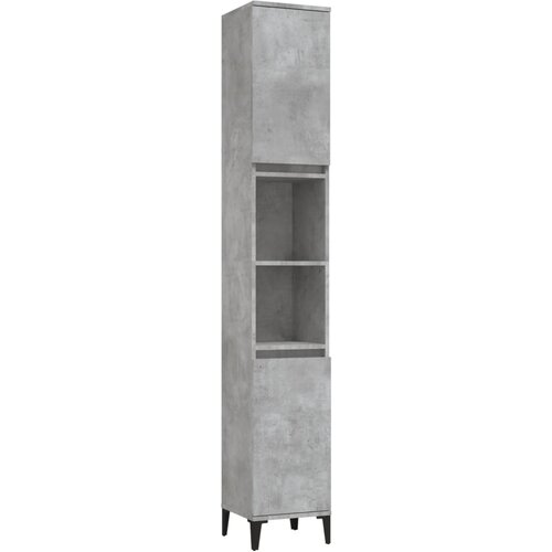 Maison Chic Kopalniška omarica - Kopalniški kabinet betonsko siva 30x30x190 cm inženirski les, (21794369) Cene