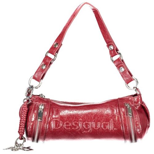 Desigual ženska crossbody torbica sa sjajnim efektom 12x12x27 cm bordo Slike