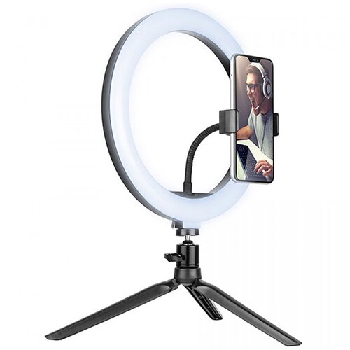  Lampa, LED, sa mini tripod postoljem, 10W - LED RING LAMP 26cm, MINI TRIPOD, Bijela Cene