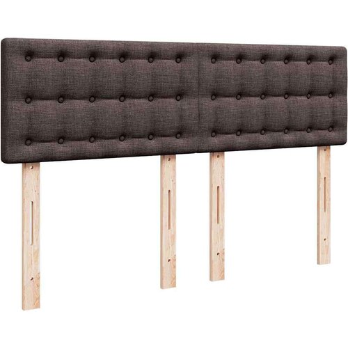 VidaXL otomanski okvir kreveta s madraca tamnosmeđi 140x200cm tkanine Slike