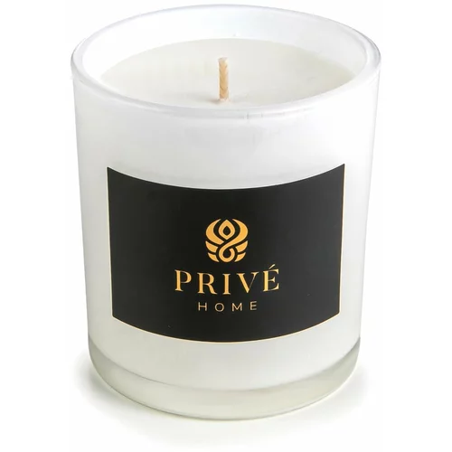 Privé Home bijela mirisna svijeća Oud & Bergamote, vrijeme gorenja 60 h