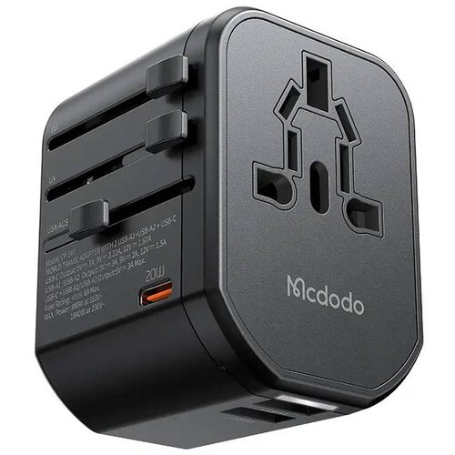 McDodo Univerzalni stenski polnilec EU/US/AU/UK CP-3471, PD 20W (črn), (20633277) Cene