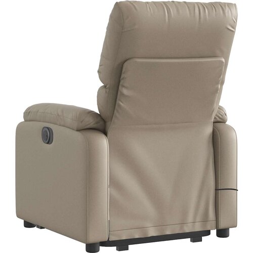  Masažni naslonjač na podizanje od umjetne kože boja cappuccina Slike