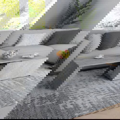 VidaXL stolić za kavu siva boja betona 150 x 50 x 35 cm od iverice Slike