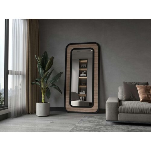 Hanah home Podno ogledalo Ova, 90 x 180 cm, Crno Cijene