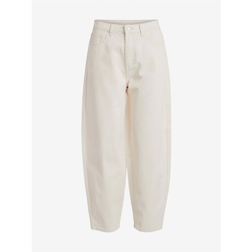Vila Cream shortened mom jeans Vimommie - Women Slike