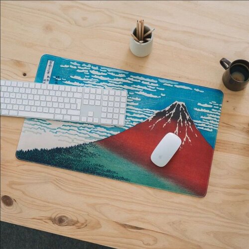 Erik Podloga za mi&scaron; i tipkovnicu Veliki val kod Kanagawe - Hokusai, 80 x 35 cm Cijene