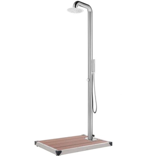  Vrtni tuš z rjavim podstavkom 230 cm nerjaveče jeklo, (21416168) Cene