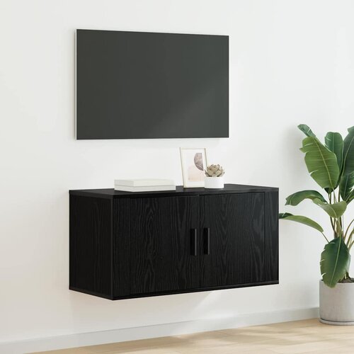 vidaXL Kabinet za televizor na steni Črni hrast 80 x 34.5 x 40 cm Cene