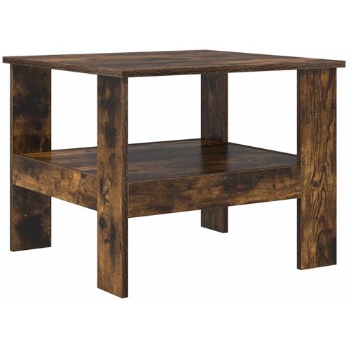 vidaXL Klubska miza Dimljeni oreh 57 x 55 x 45 cm Konstruiran les, (5000120453) Cene