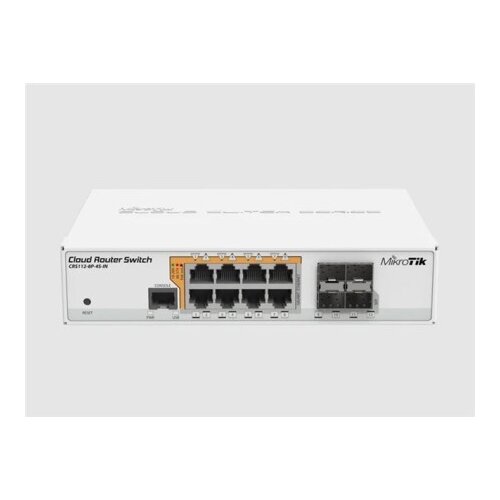 MikroTik CRS112-8P-4S-IN Switch, 8x Giga PoE, 4x SFP ( 0001440834 ) Cene