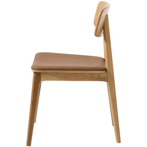 Unique Furniture Jedilni stol iz umetnega usnja v konjak rjavi in naravni barvi Livo &amp;ndash; Slike