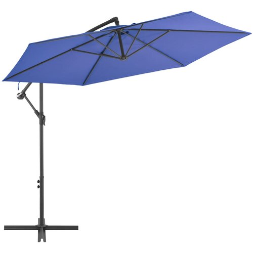 vidaXL Previsni senčnik z aluminijastim drogom 300 cm moder, (20729288) Cene