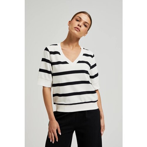 Marisse Women's Sweatshirt Z-Bl-4510 Black_Off White Cene
