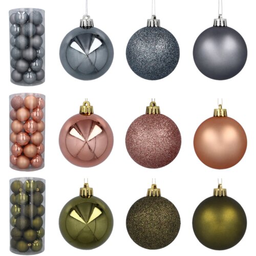 Molarem Home Set od 30 kuglica za božićno drvce &ndash; 6 cm, roza Cijene