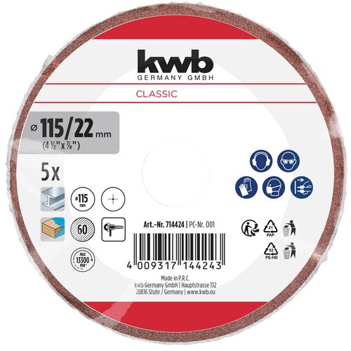 KWB Brusni papir za brusilicu 115 mm, G60, 5/1 Cijene