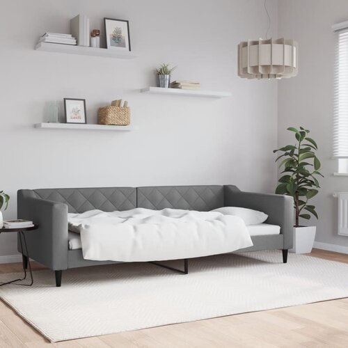 The Living Store Raztegljiva postelja temno siva 90x200 cm blago - Raztegljiv Kavč, (21496731) Cene