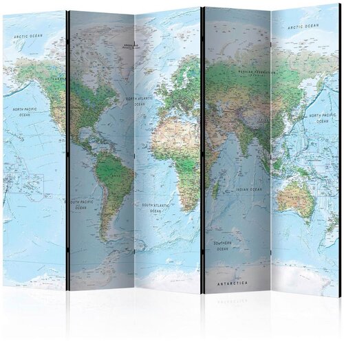 Artgeist Paravan World Map, 5-Delni, Enostranski Cene