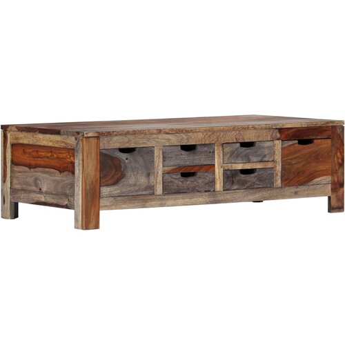 The Living Store Klubska mizica siva 100x50x30 cm trden palisander - Klubska Mizica, (21575091) Cene