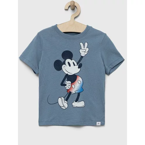 GAP Otroška bombažna kratka majica x Disney